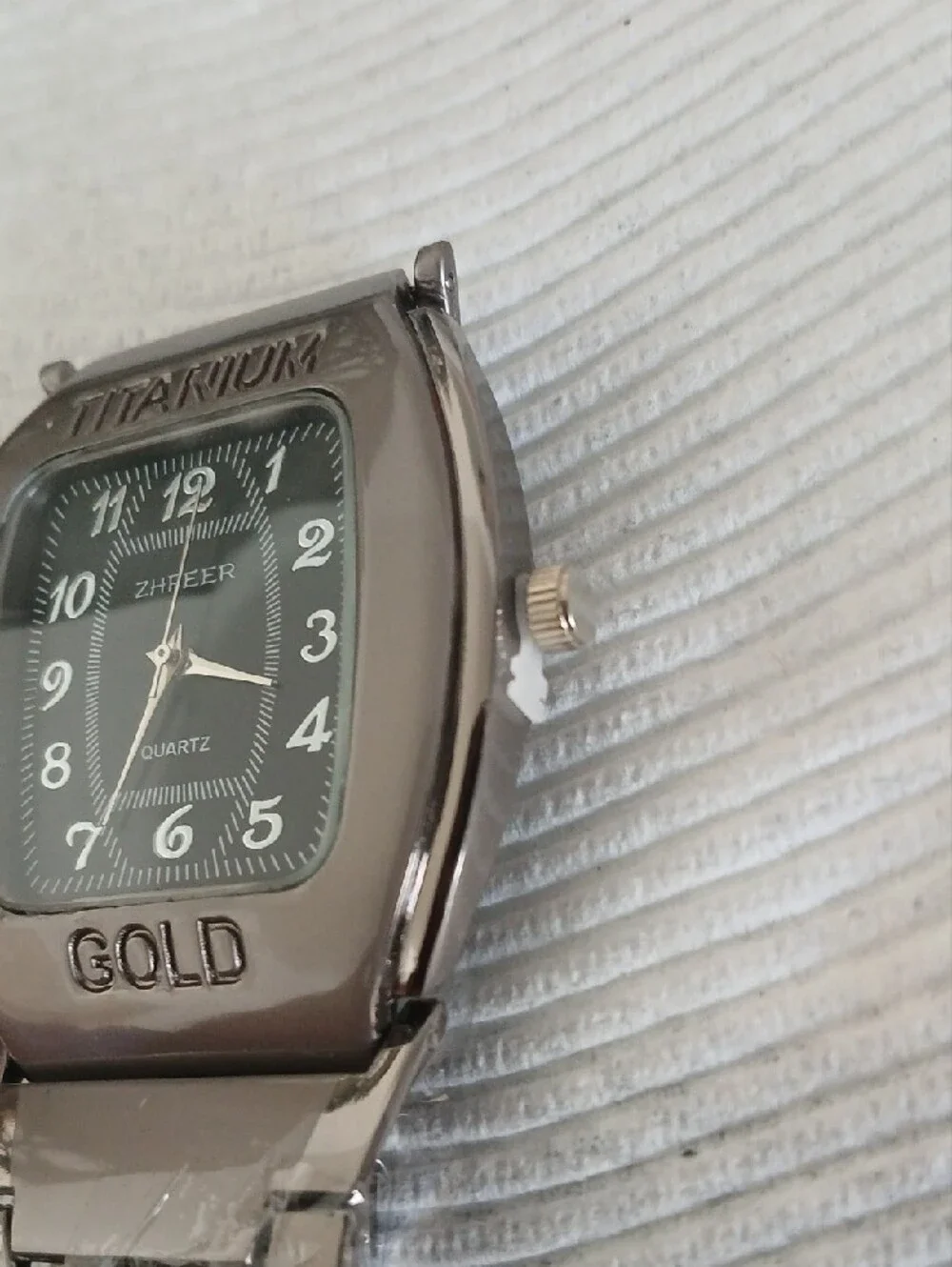 Gold Stainless Steel Analog Watch - Silver Tone